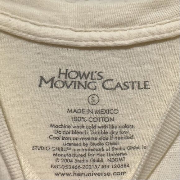 Vintange Howl's Moving Castle Vintage Ghibli Anime T-Shirt‎ 2004. Size Small - Picture 3 of 4